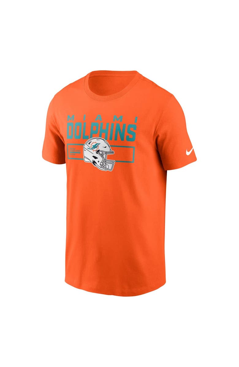 Nike Men's Nike Orange Miami Dolphins Primetime Helmet Essential T-Shirt, Alternate, color, Orange