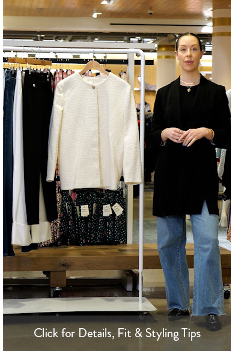 Collarless Pleat Back Jacket (Women) | Nordstrom