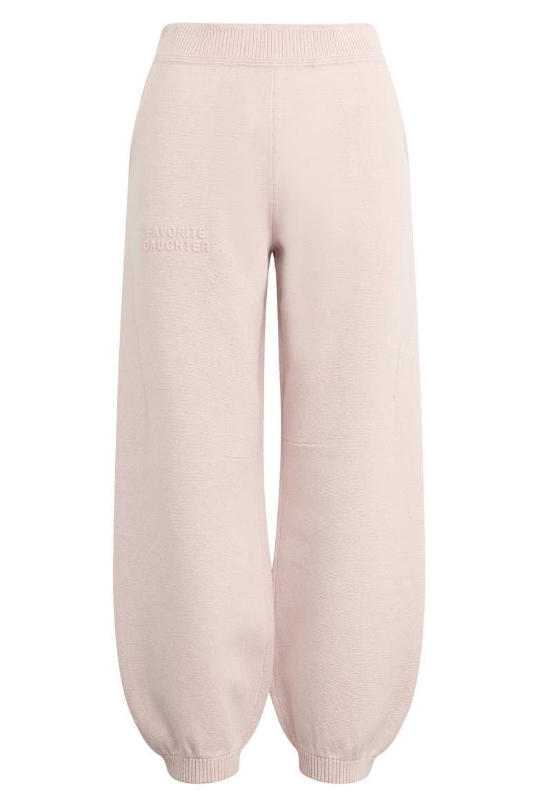 The Fatigue Sisters Barrel Leg Cotton & Cashmere Joggers, Alternate, color, BLUSH PINK