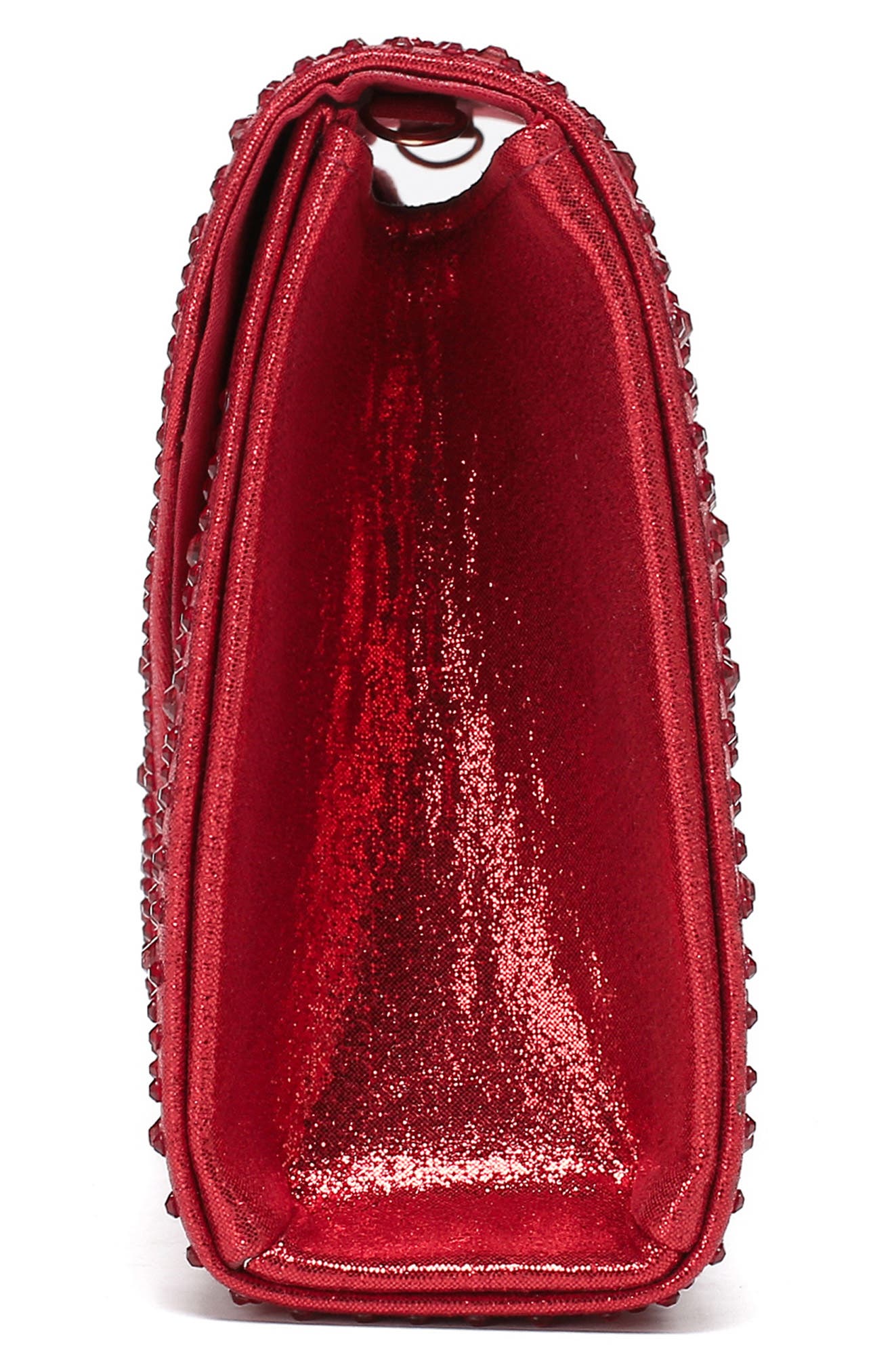 Rhinestone Envelope Clutch, Alternate, color, RED