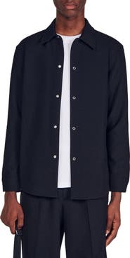 SANDRO Long-sleeved jersey shirt