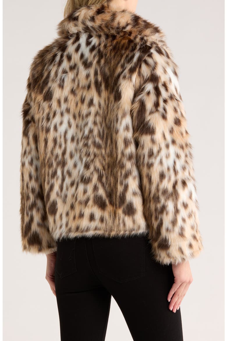 Leopard Faux Fur Jacket, Alternate, color, PALE BROWN LEOPARD