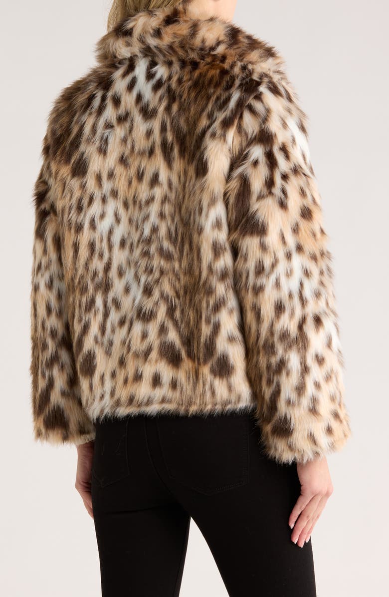 JASON WU Leopard Faux Fur Jacket, Alternate, color, Pale Brown Leopard