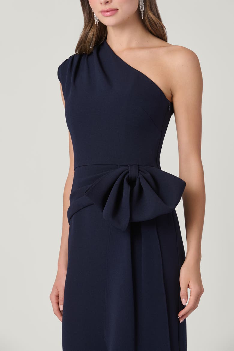 Midnight Stretch Crepe Ansley Dress, Alternate, color, Navy