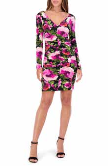 Siena Long Sleeve Print Jersey Minidress