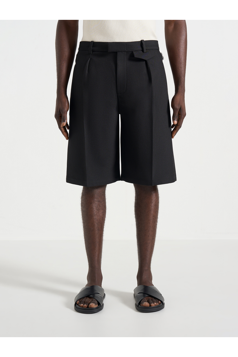 Auguste Tailored Bermuda Shorts, Main, color, Black
