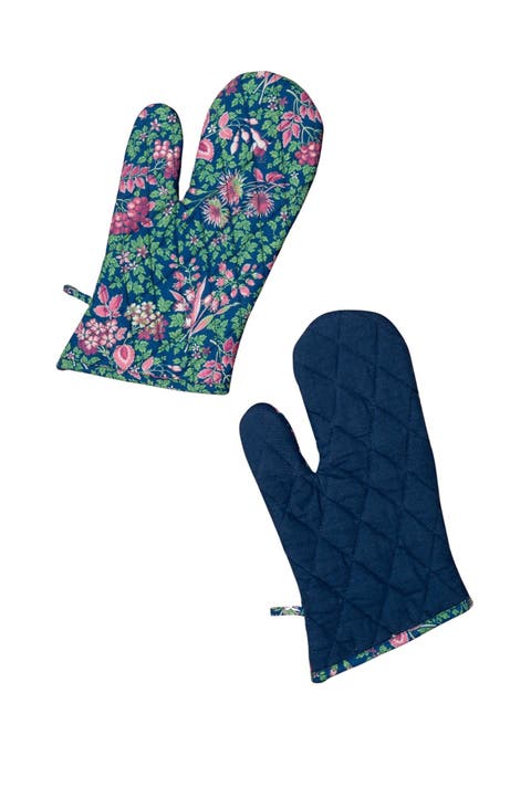 Prairie Essentials Oven Mitt in Navy, Set of 2