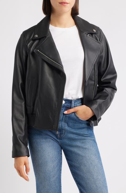 Moto Bomber Leather Jacket