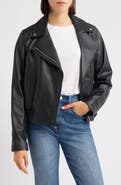 Michael Kors Moto Bomber Leather Jacket