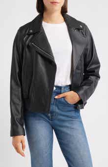 Michael Kors Moto Bomber Leather Jacket