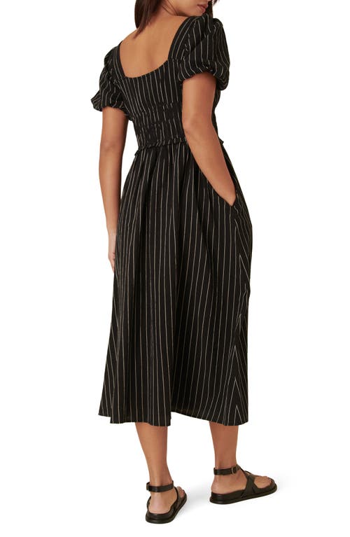 NOBODY'S CHILD NOBODY'S CHILD AGGIE STRIPE PUFF SLEEVE DRESS