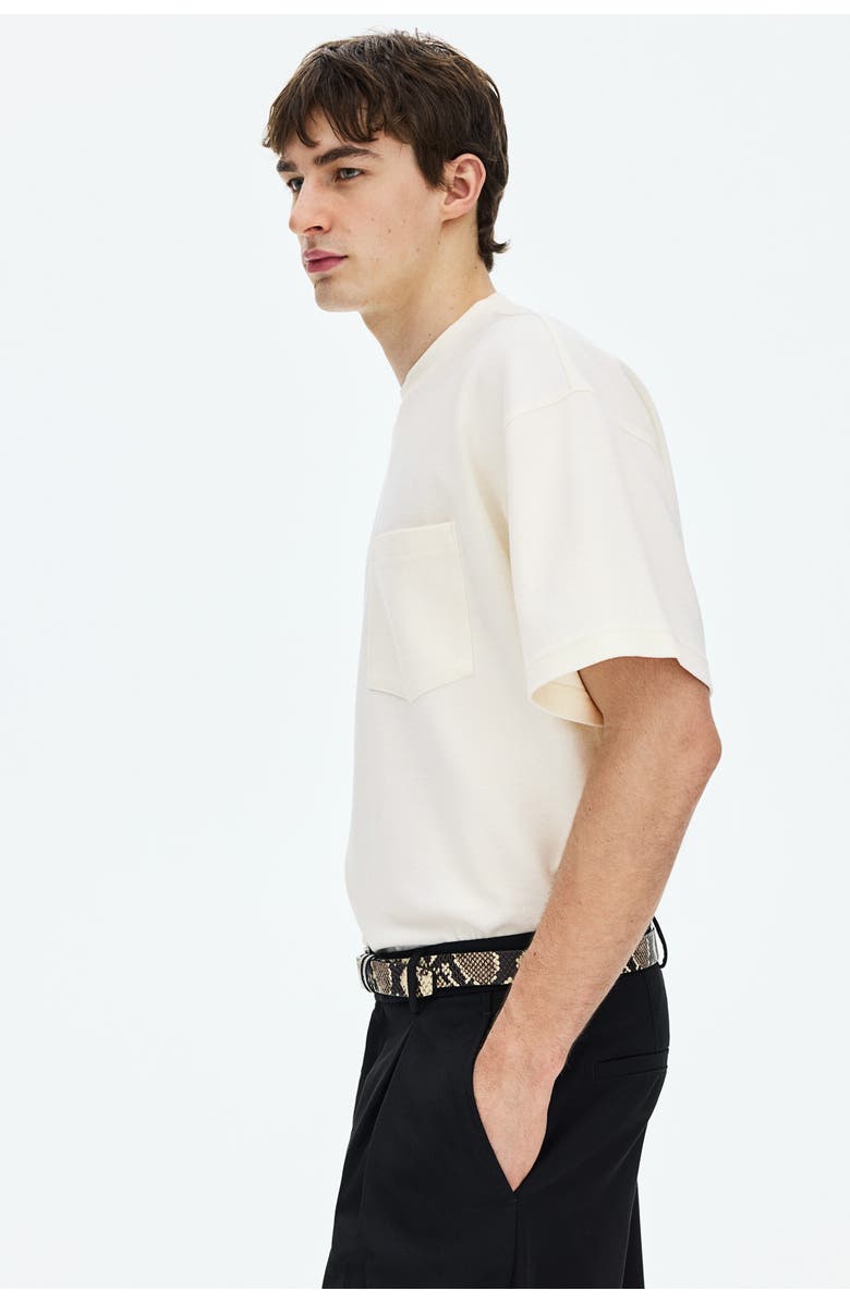 H&M Oversized Fit T-shirt, Alternate, color, Cream