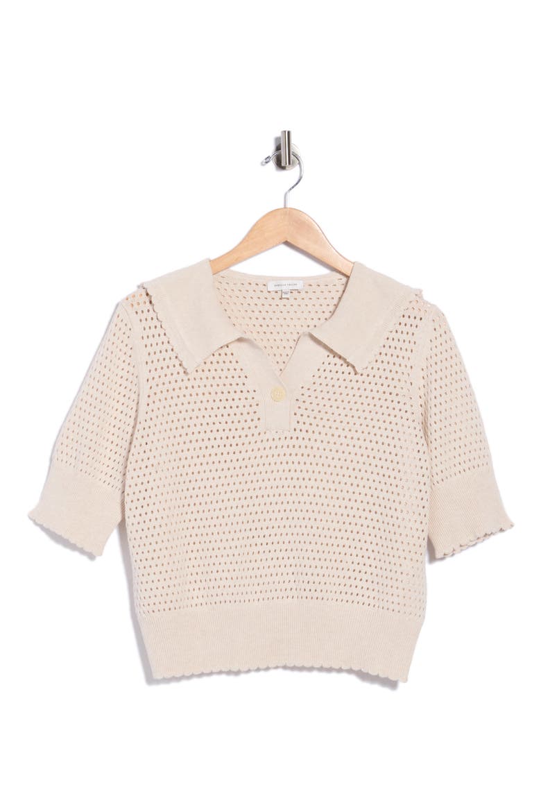 Fern Open Knit Sweater, Alternate, color, BEIGE