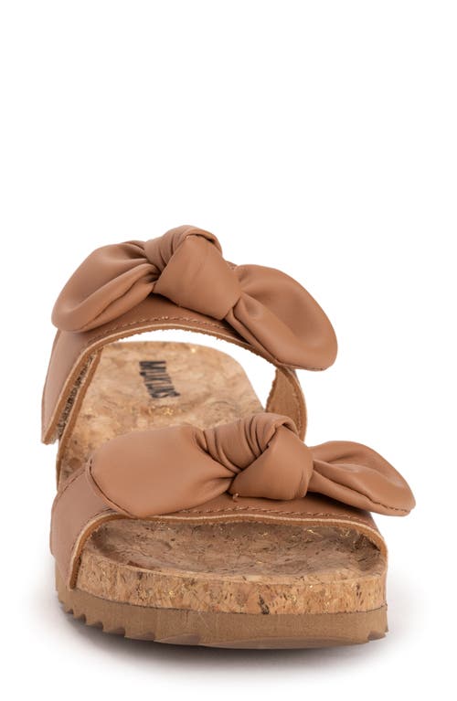 Muk Luks Posie Platform Sandal In Tan Nappa