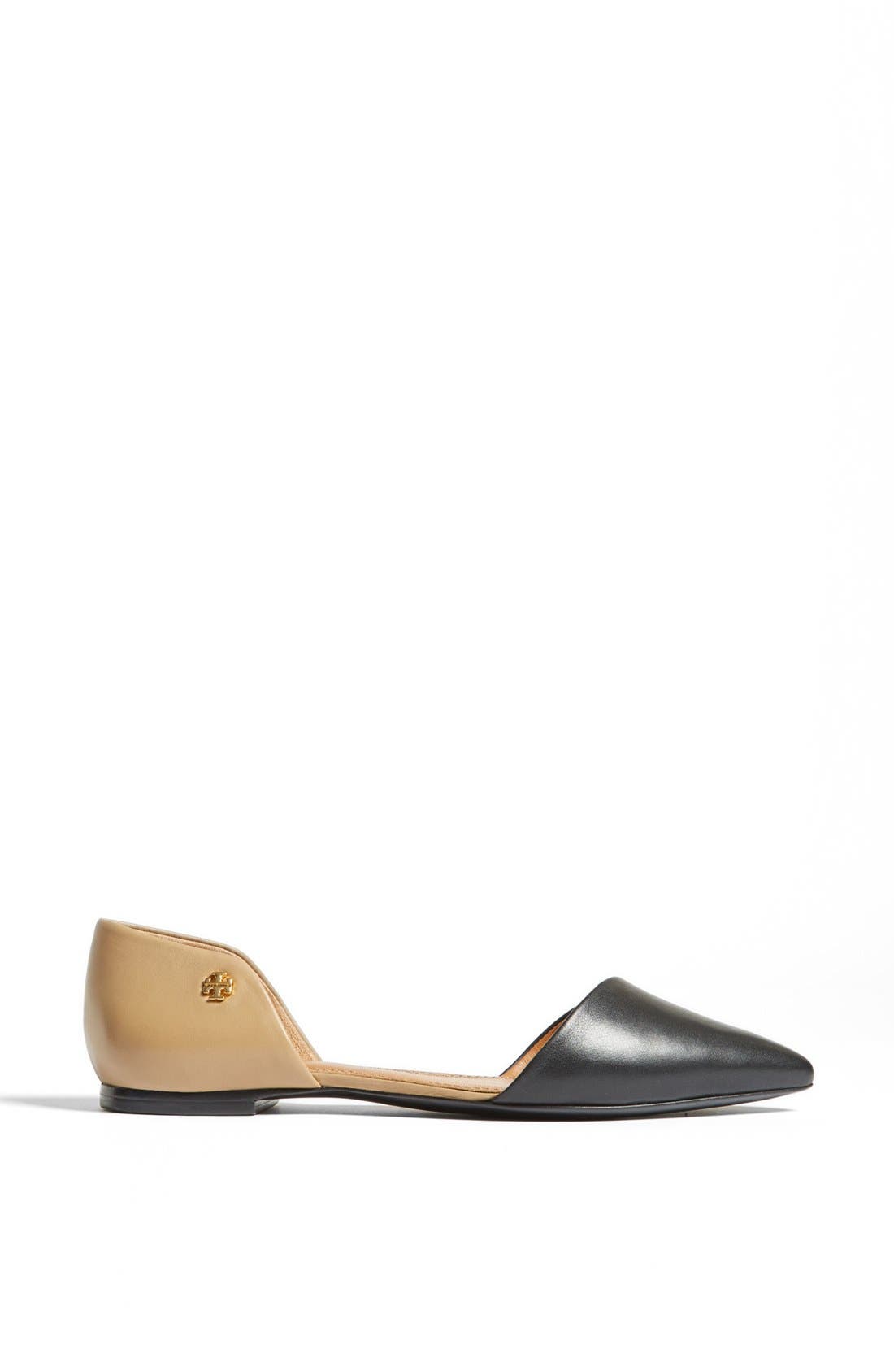 Tory Burch Leather Flat, Alternate, color, 