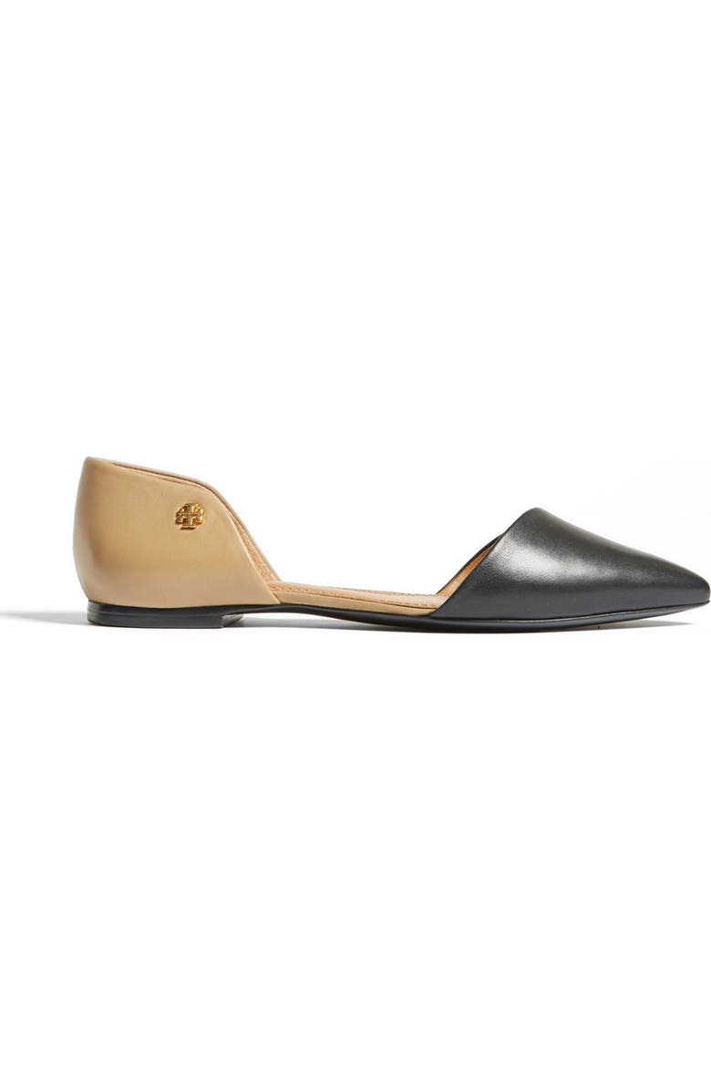 Tory Burch Leather Flat, Alternate, color,