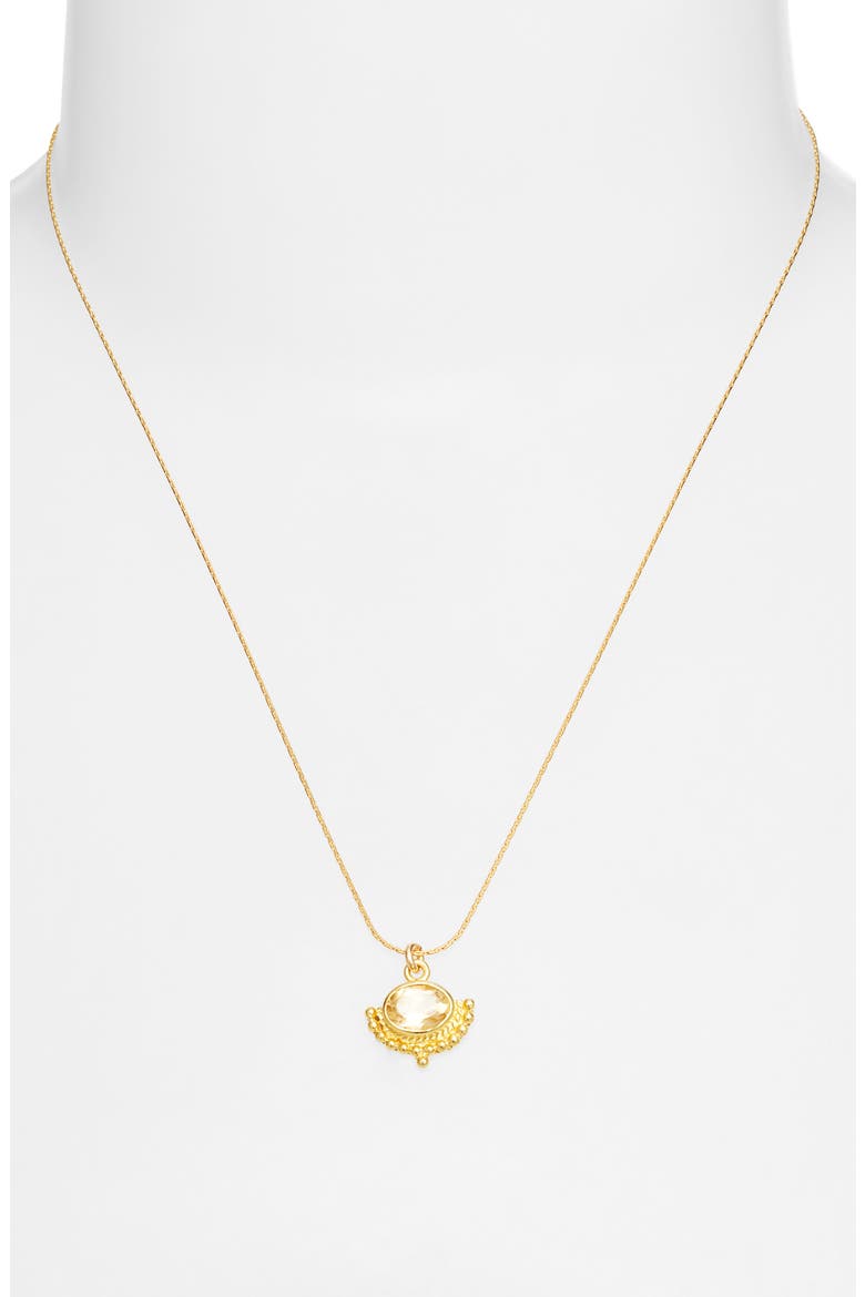 Golden Hour Citrine Pendant Necklace, Alternate, color, GOLD