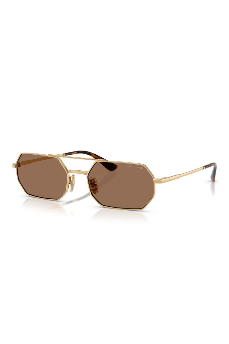 55mm Irregular Sunglasses, Alternate, color, GOLD