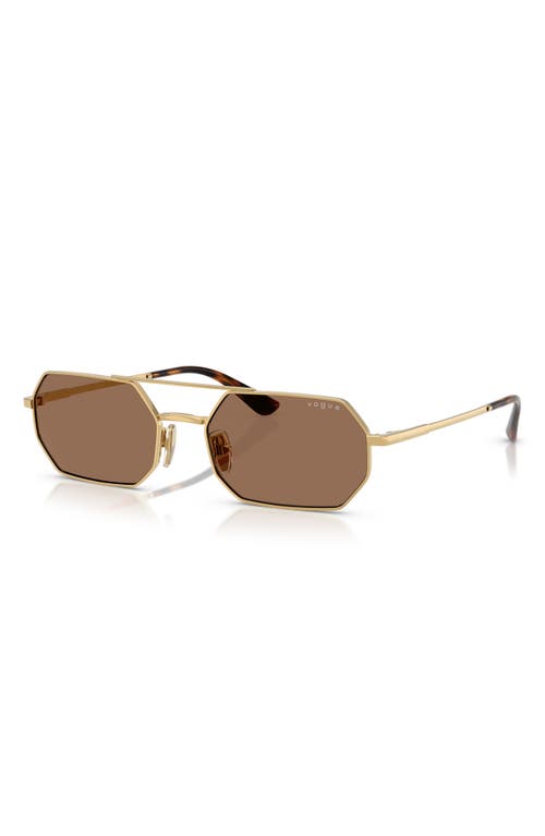 Vogue 55mm Irregular Sunglasses In Gold