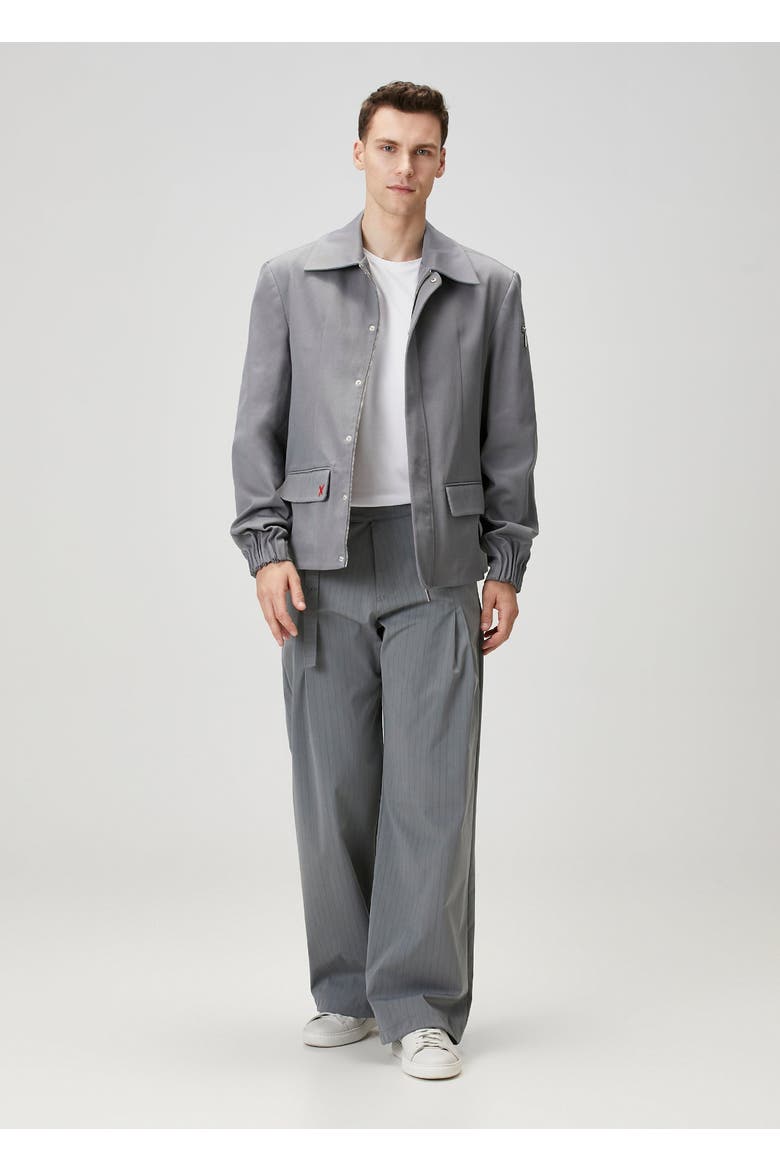 Pure Cotton Puffer Gabardine Jacket, Alternate, color, Grey