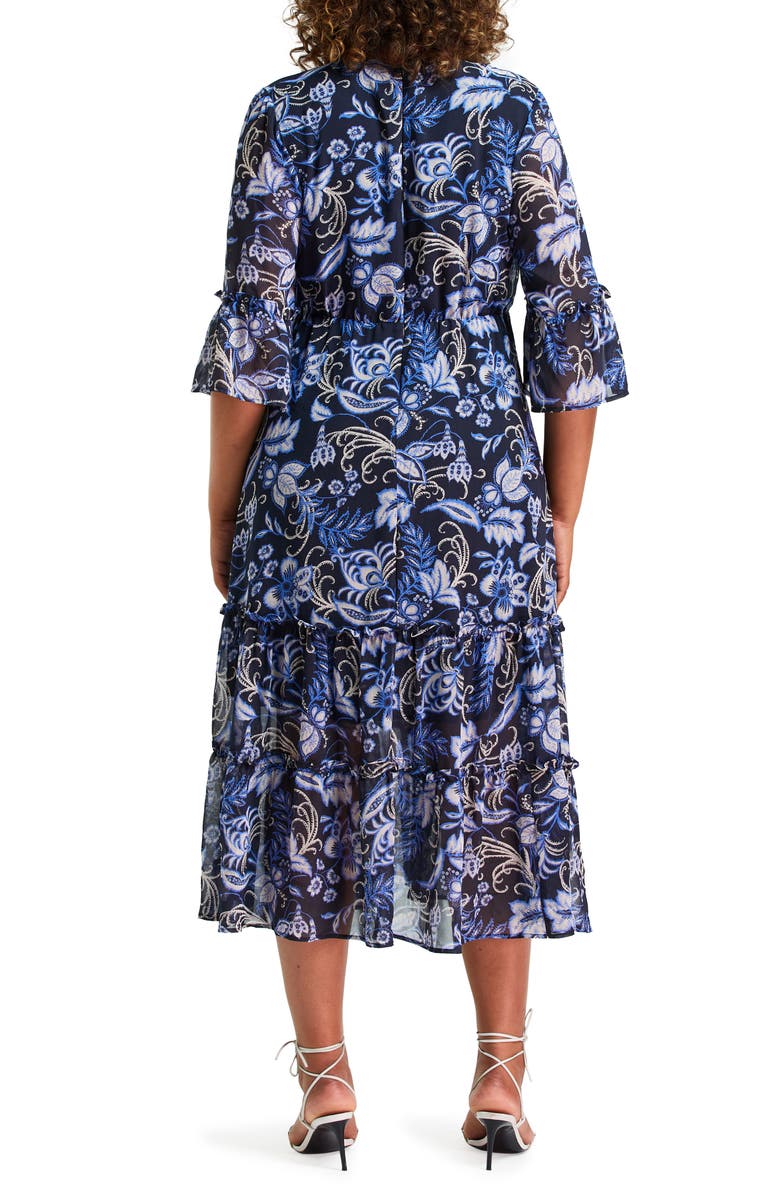 Estelle Siena Chintz Floral Midi Dress, Alternate, color, 