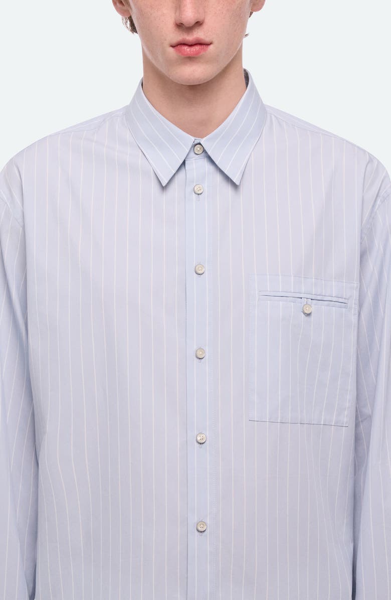 Helmut Lang Relaxed Fit Stripe Button-Up Shirt, Alternate, color, Light Blue Multi
