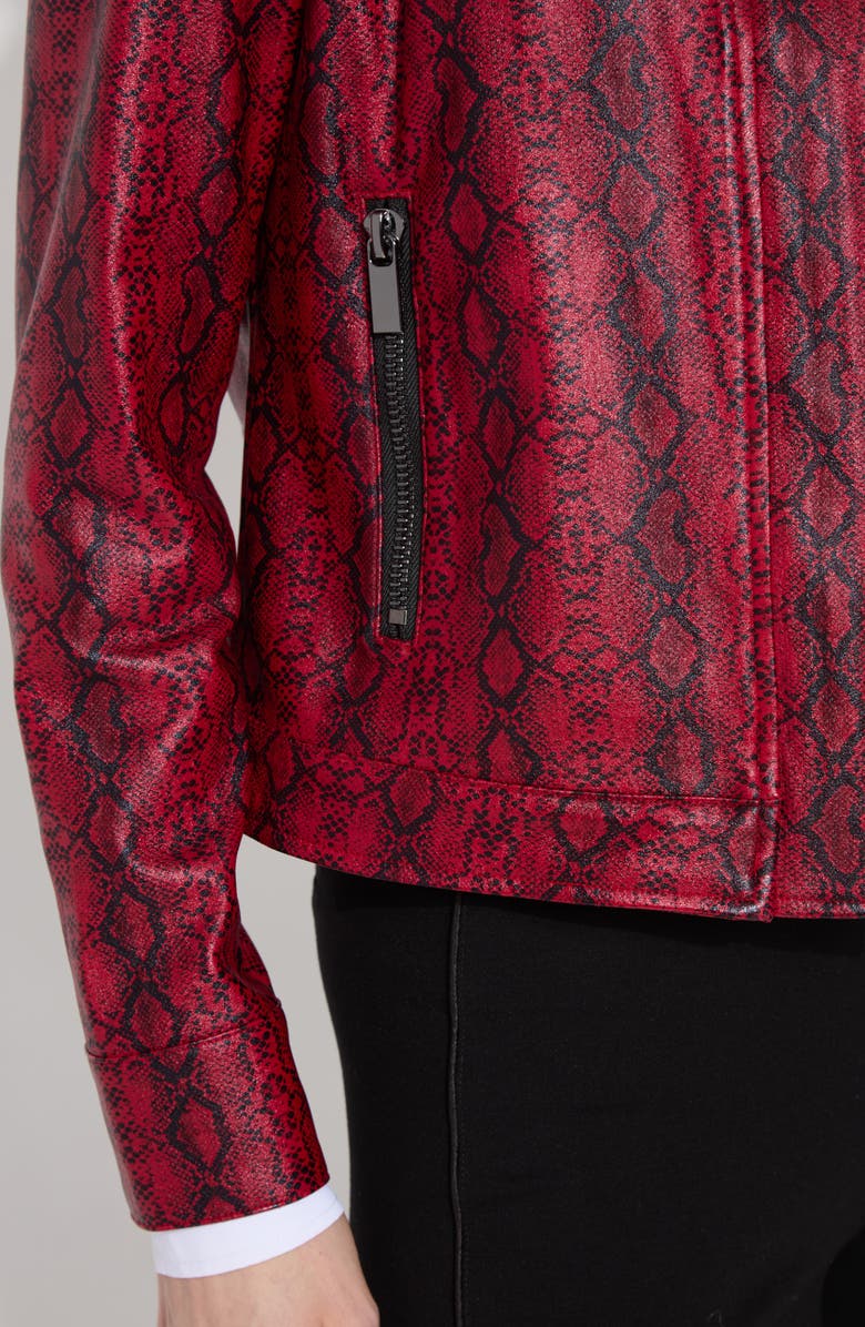 Lysse Estrella Snakeskin Print Faux Suede Jacket, Alternate, color, 