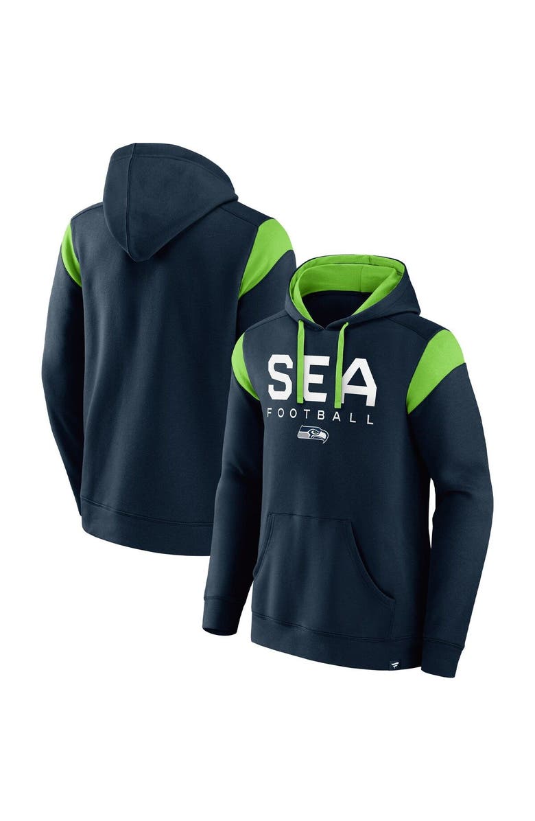 FANATICS Men's Fanatics College Navy Seattle Seahawks Call The Shot Pullover Hoodie, Main, color, 