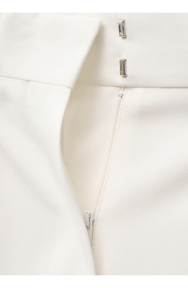 MANGO Pleated Straight Leg Suit Pants, Alternate, color, Off White