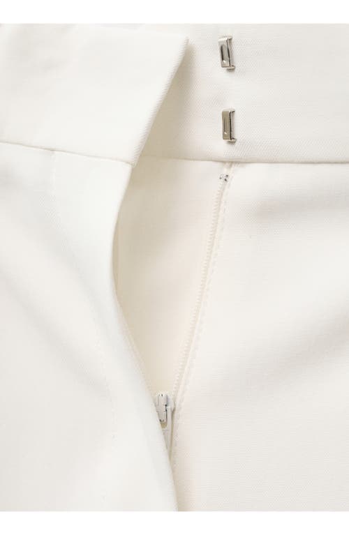 Mango Pleated Straight Leg Suit Pants In White