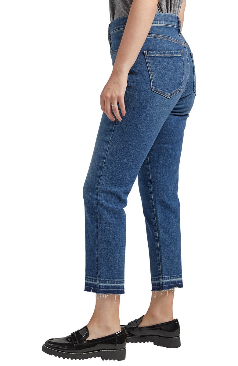 JAG Valentina Pull-On High Waist Raw Hem Crop Straight Leg Jeans, Alternate, color, 