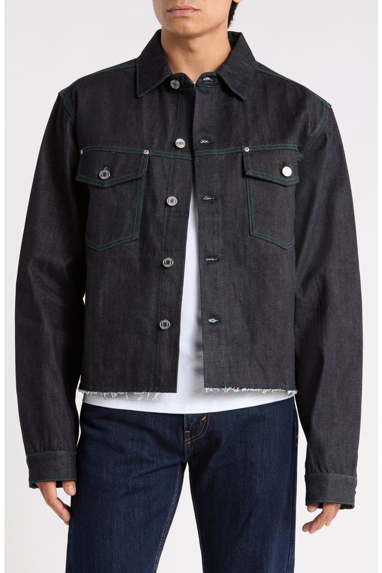 Cutoff Denim Jacket, Main, color, LS CUT OFF SHIRT