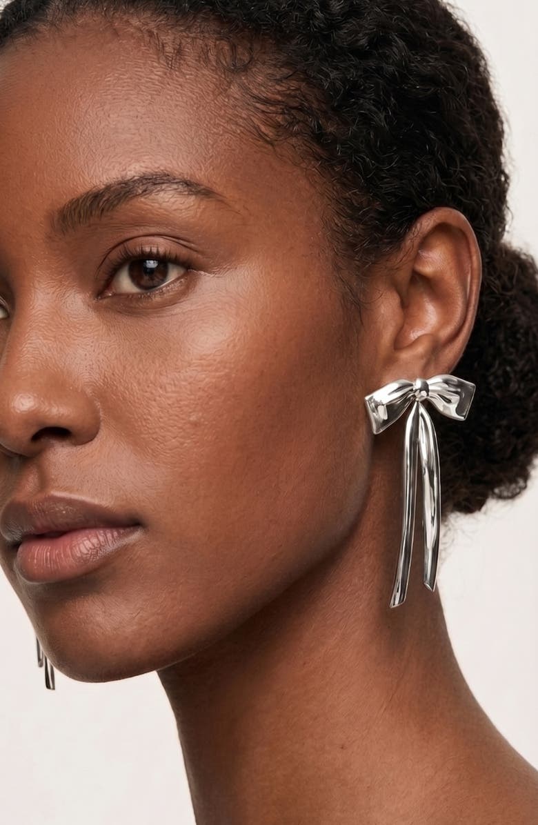 IMBER Bow Statement Drop Earrings, Alternate, color, 