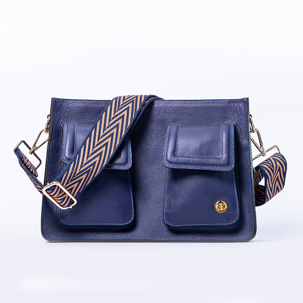 EVA INNOCENTI Mini Keley Crossbody Bag, Main, color, Navy Blue