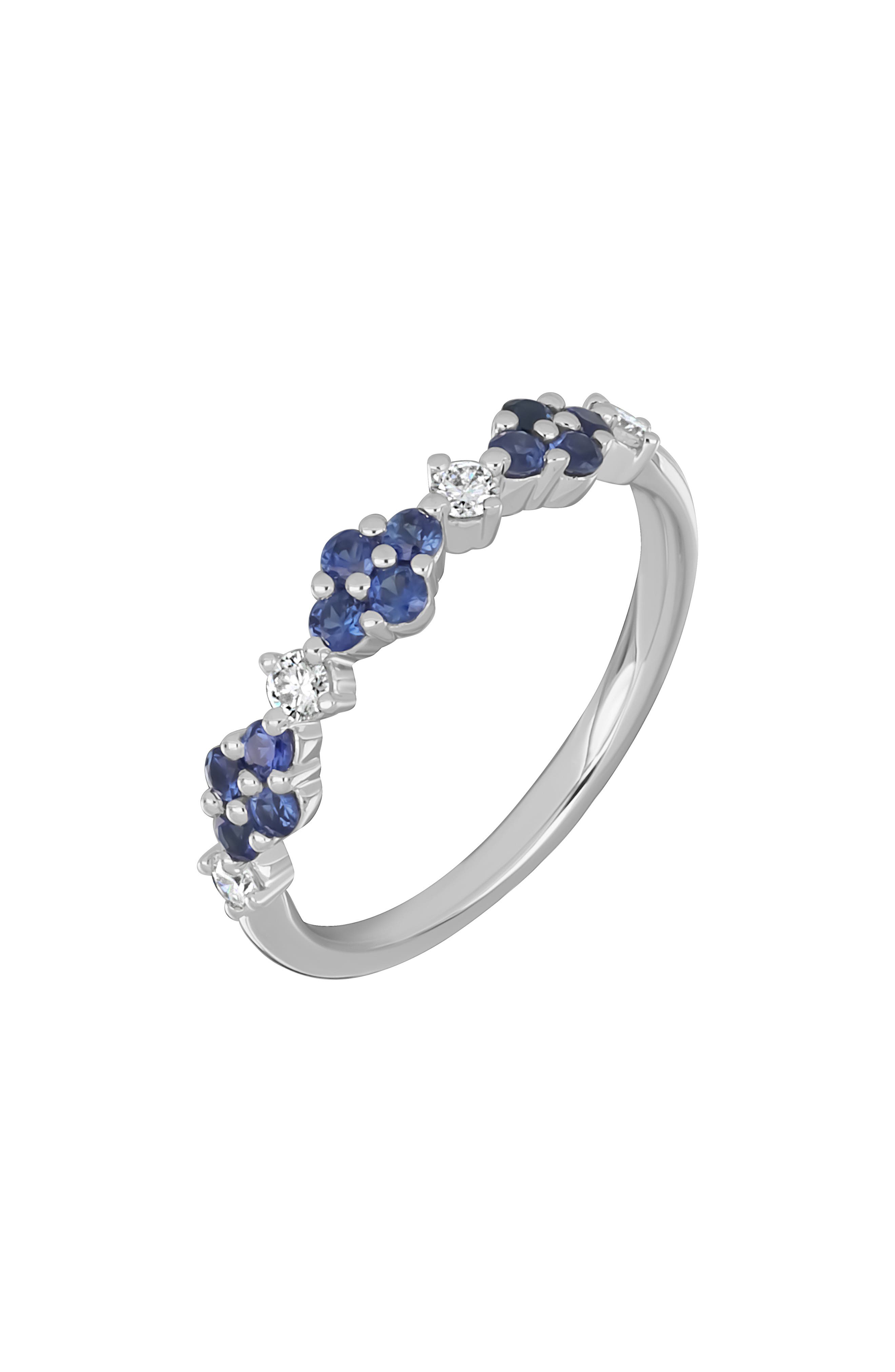 Bony Levy El Mar 18K White Gold Sapphire & Diamond Stackable Ring