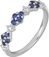 Bony Levy El Mar 18K White Gold Sapphire & Diamond Stackable Ring