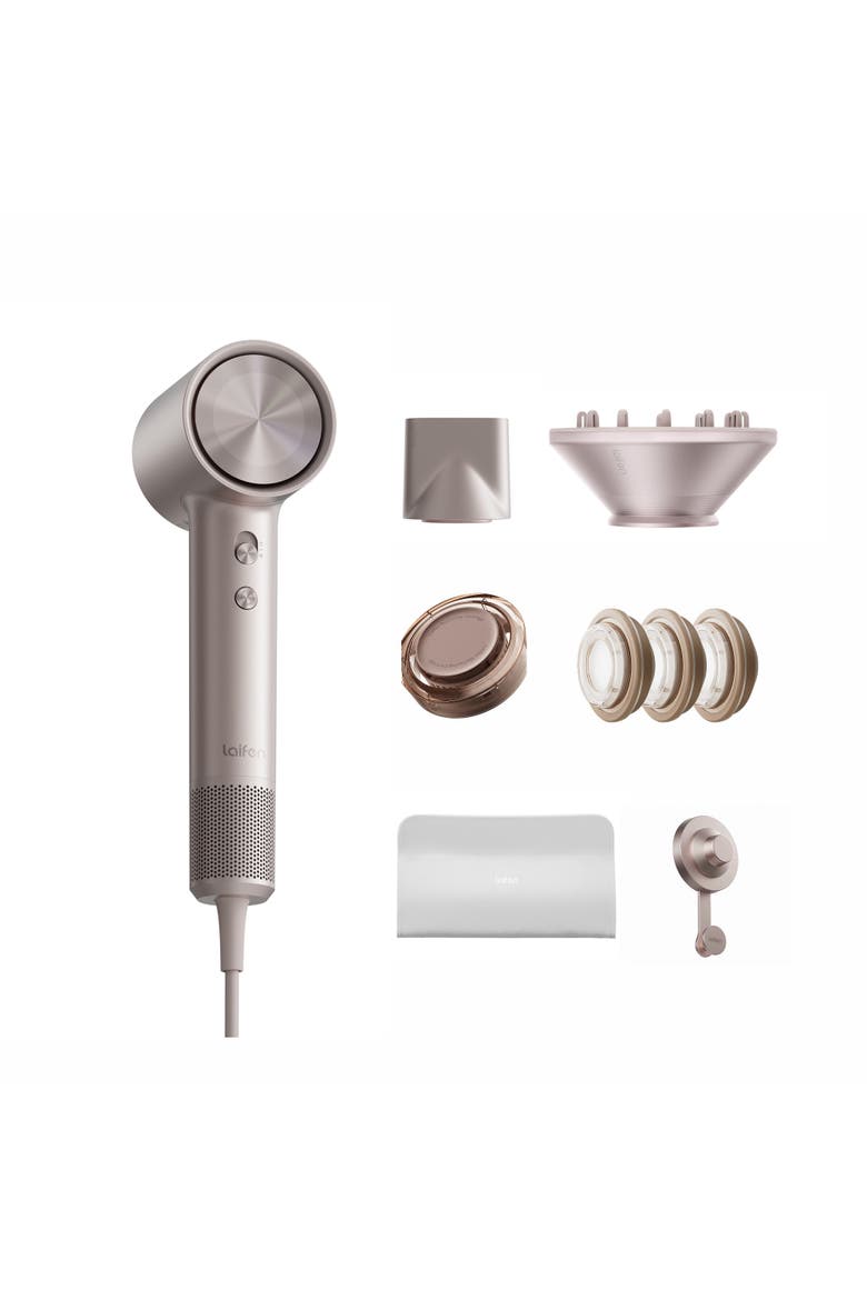 Swift 4 Hair Dryer with 2 Nozzles, Bag and Diffuser, Main, color, Silver