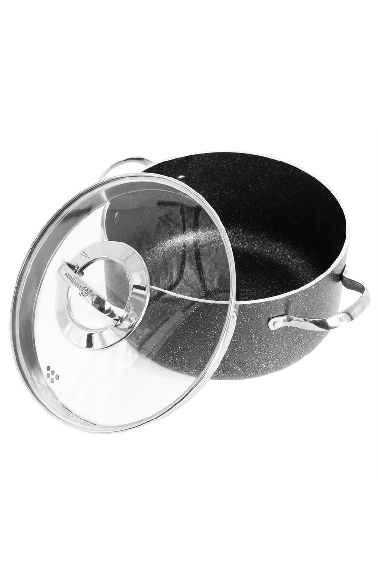 Korkmaz Galaksi Non Stick 9.5 Inch 5 Liter Casserole with Lid, Alternate, color, Black