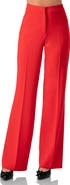 IVONNE Red Tailored Wide-Leg Pants