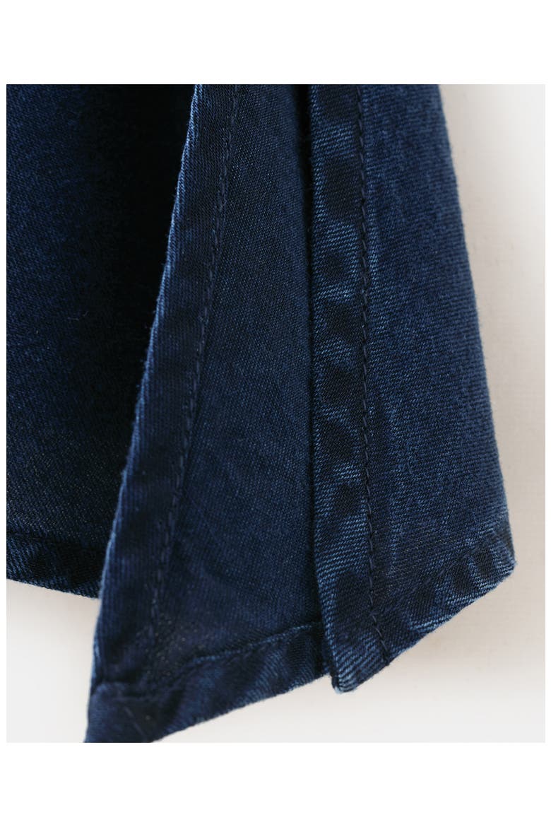 Asymmetrical Denim Halter Top, Alternate, color, DARK BLUE