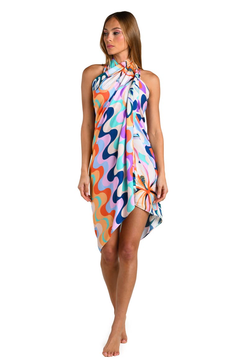 Untamed Tropics Cover-Up Sarong, Alternate, color, PURPLE MULTI