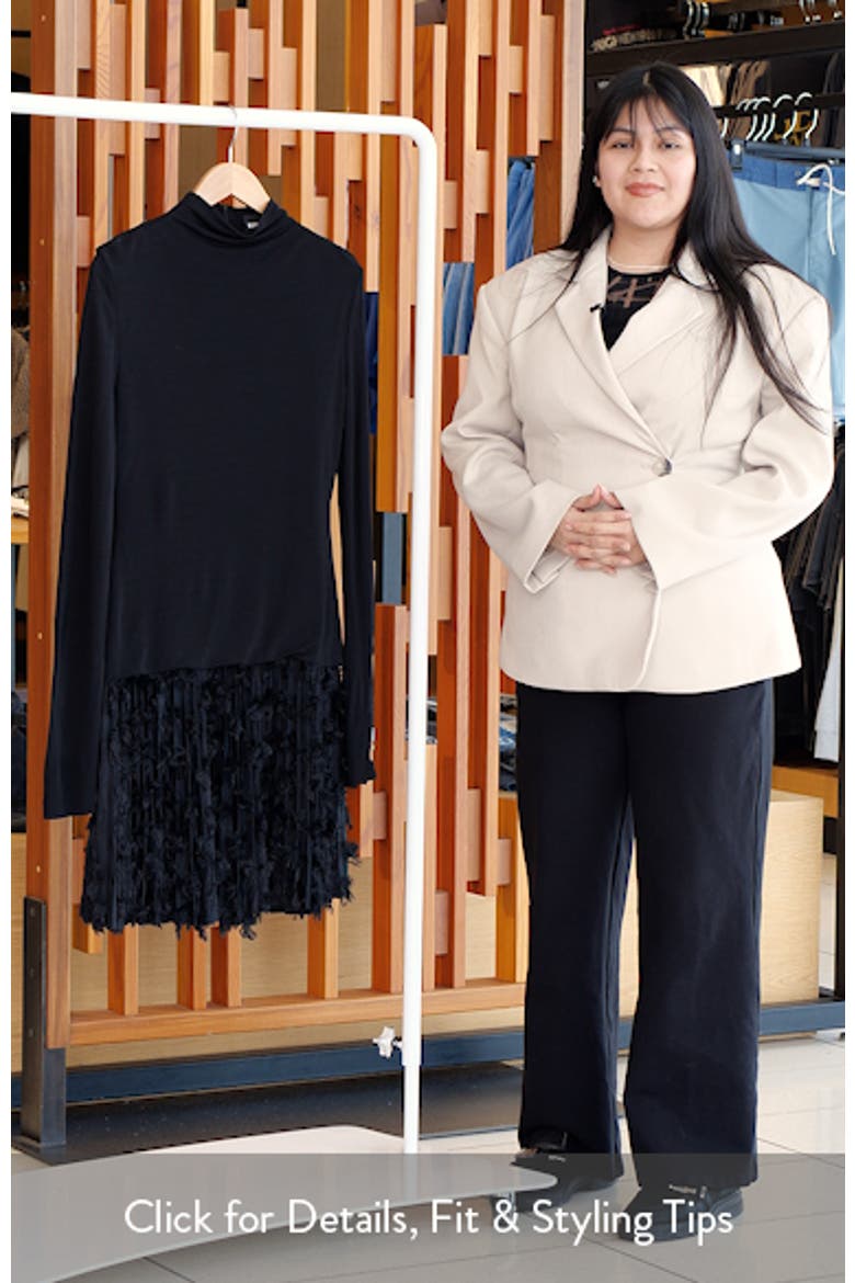Ecicla Texture Turtleneck Long Sleeve Dress video