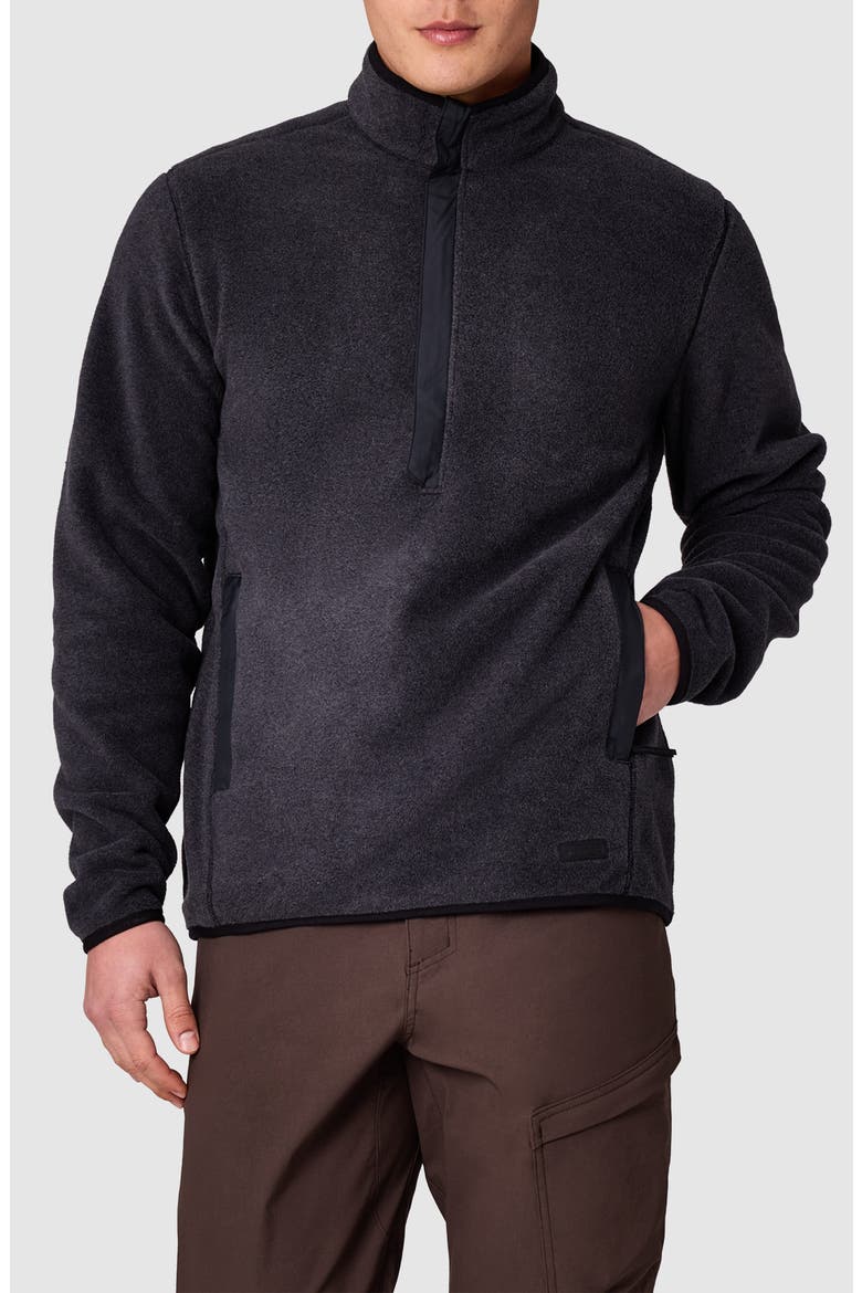 Deming Fleece Pullover, Main, color, BLACK