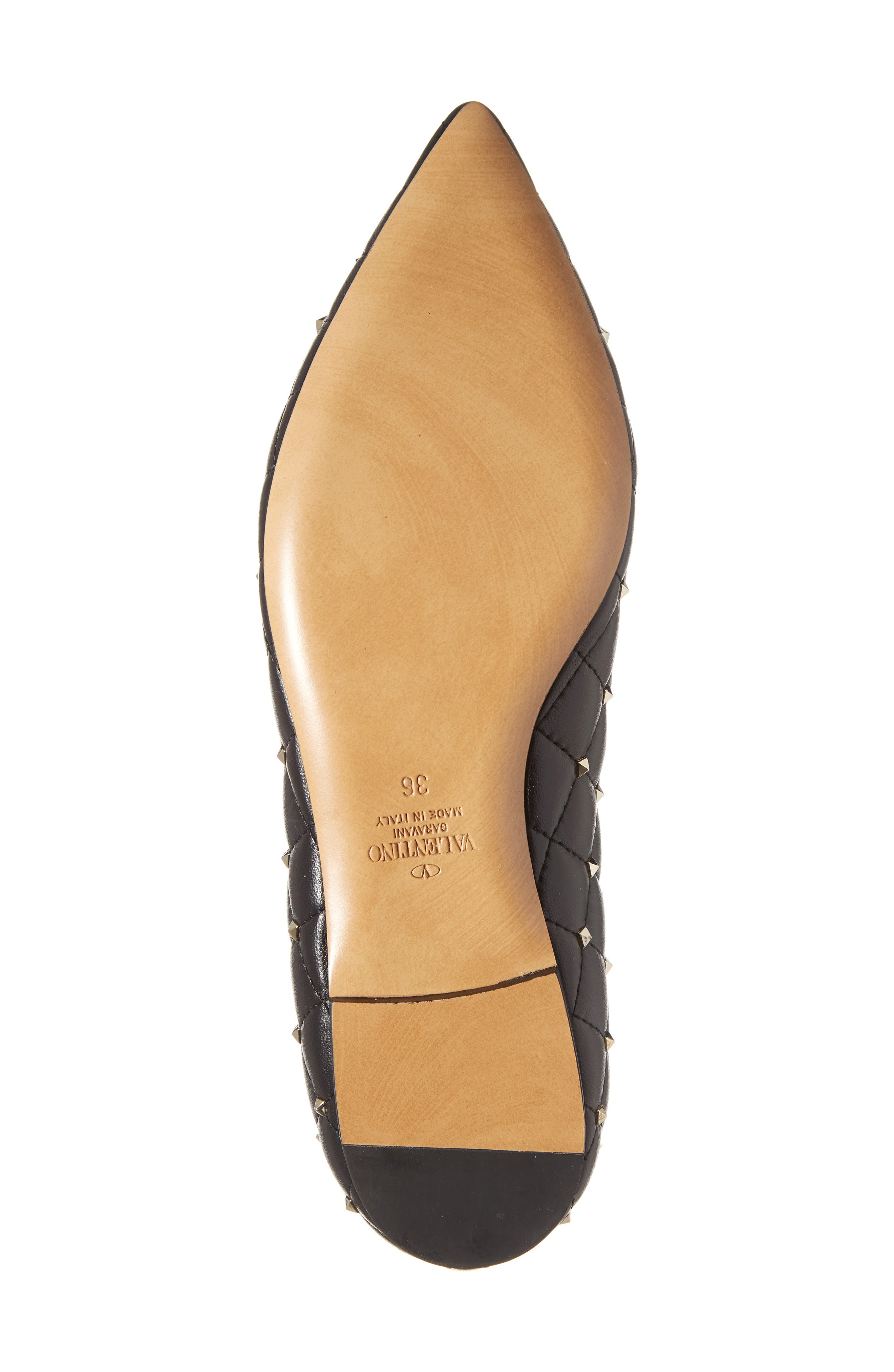 Valentino Garavani Rockstud Pointed Toe Ballet Flat, Alternate, color, 