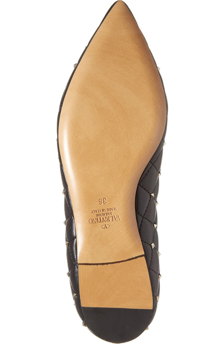 Valentino Garavani Rockstud Pointed Toe Ballet Flat, Alternate, color,