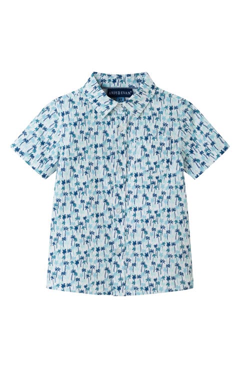 Kids' Short Sleeve Cotton Button Down Shirt (Toddler & Little Kid)