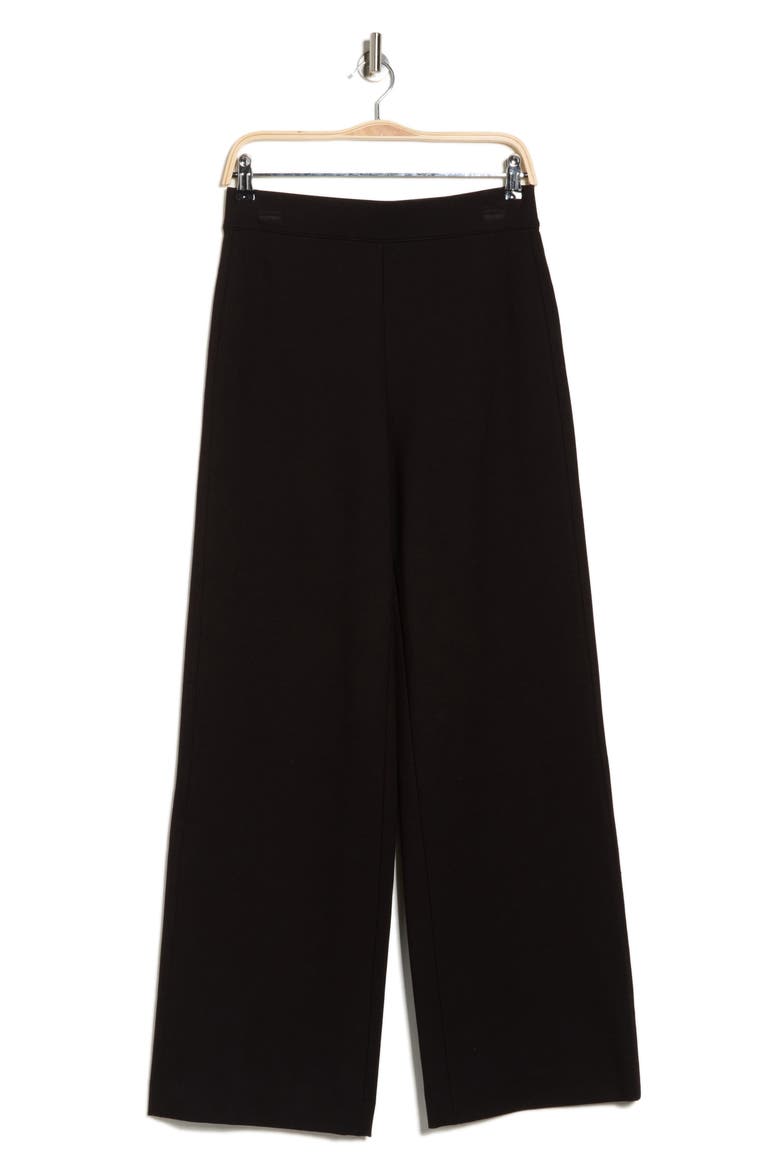Iris Wide Leg Ponte Pants, Alternate, color, BLACK