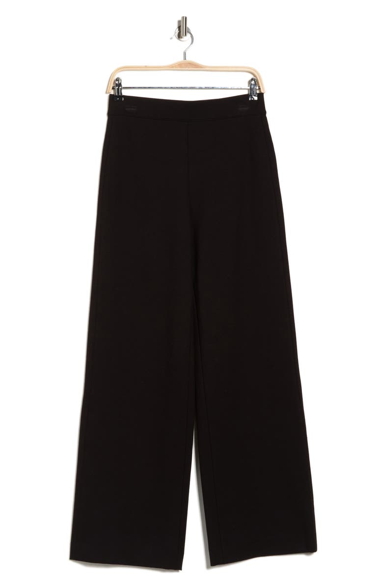 rag & bone Iris Wide Leg Ponte Pants, Alternate, color, Black