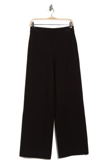 Rag & Bone Iris Wide Leg Ponte Pants In Black