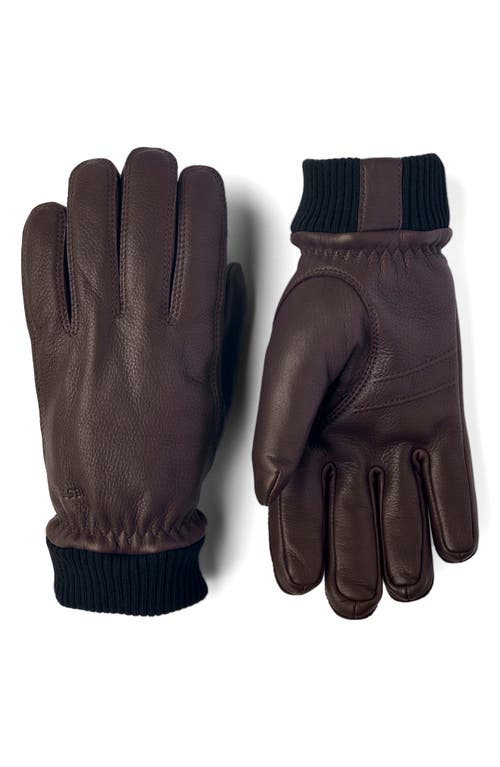 Hestra Tore Deerskin Leather Gloves in Chocolate  product